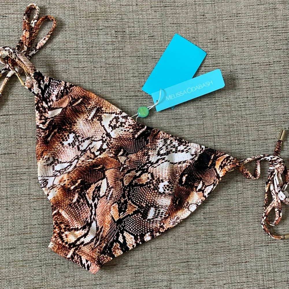 NWT MELISSA ODABASH Cancun Snake Print Bikini Swim Bottom, Size IT 44 (Medium) - Picture 4 of 4